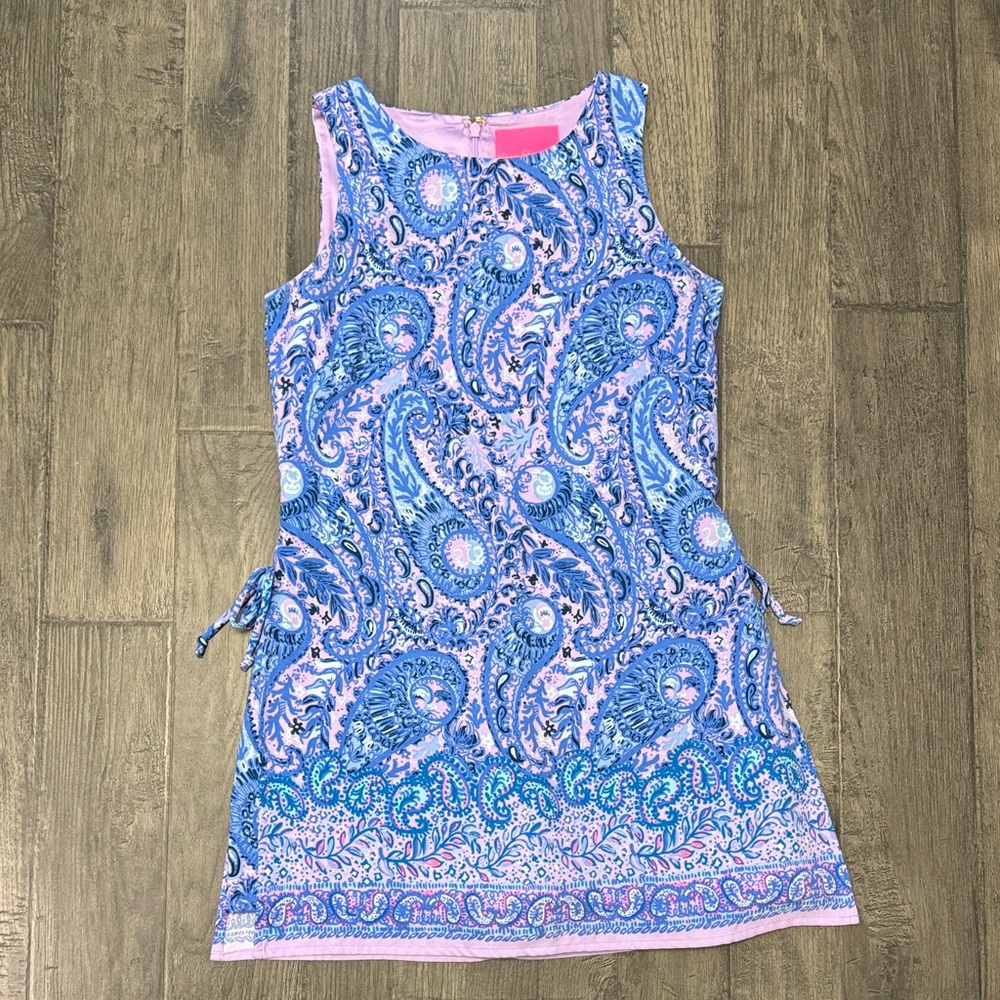 Lilly Pulitzer Blue and Pink Paisley Romper Dress